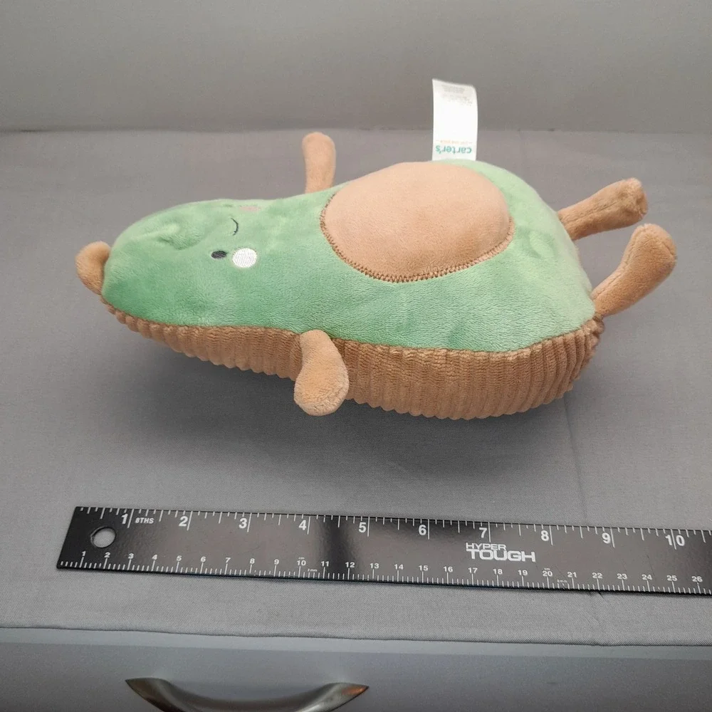 Carters Just One You Avocado Plush Stuffed Animal Green Tan Corduroy 25242